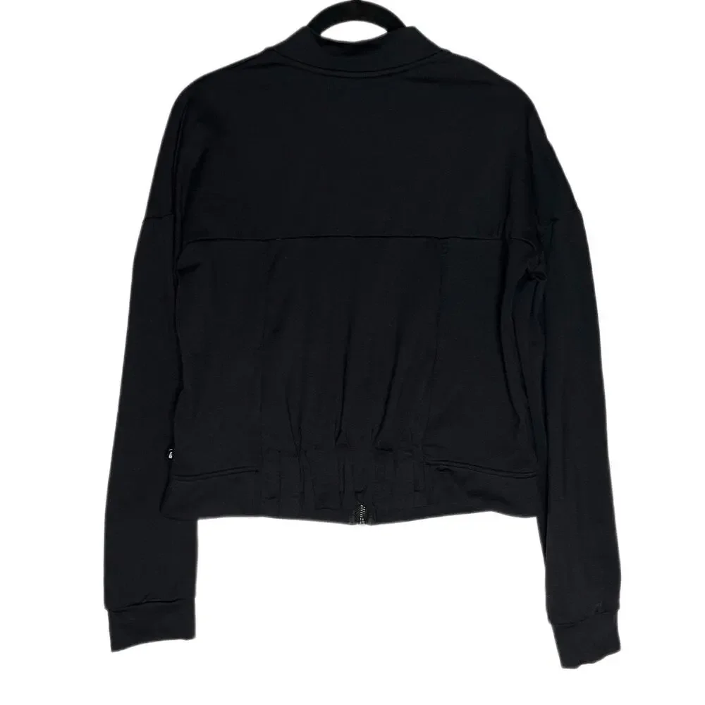 Fabletics Cropped Zip Up Attis Bomber Jacket Women's Size XS black